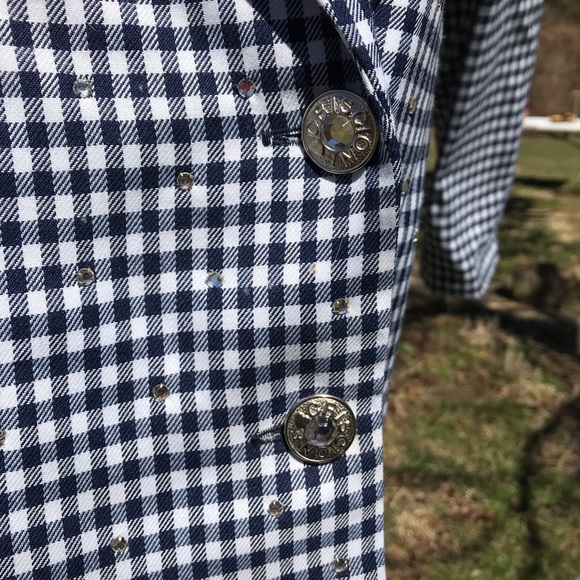 Jackets & Coats 8s Blue Gingham Blazer Poshmark